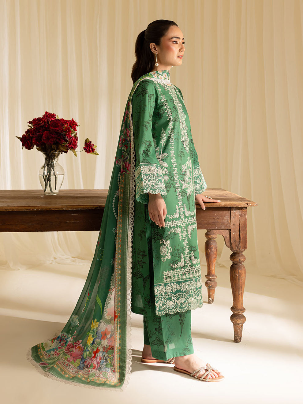 LP-10 | 3 PC Embroidered Lawn