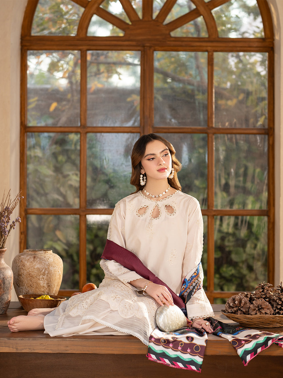 SL - 04 B | 3 PC Embroidered Lawn