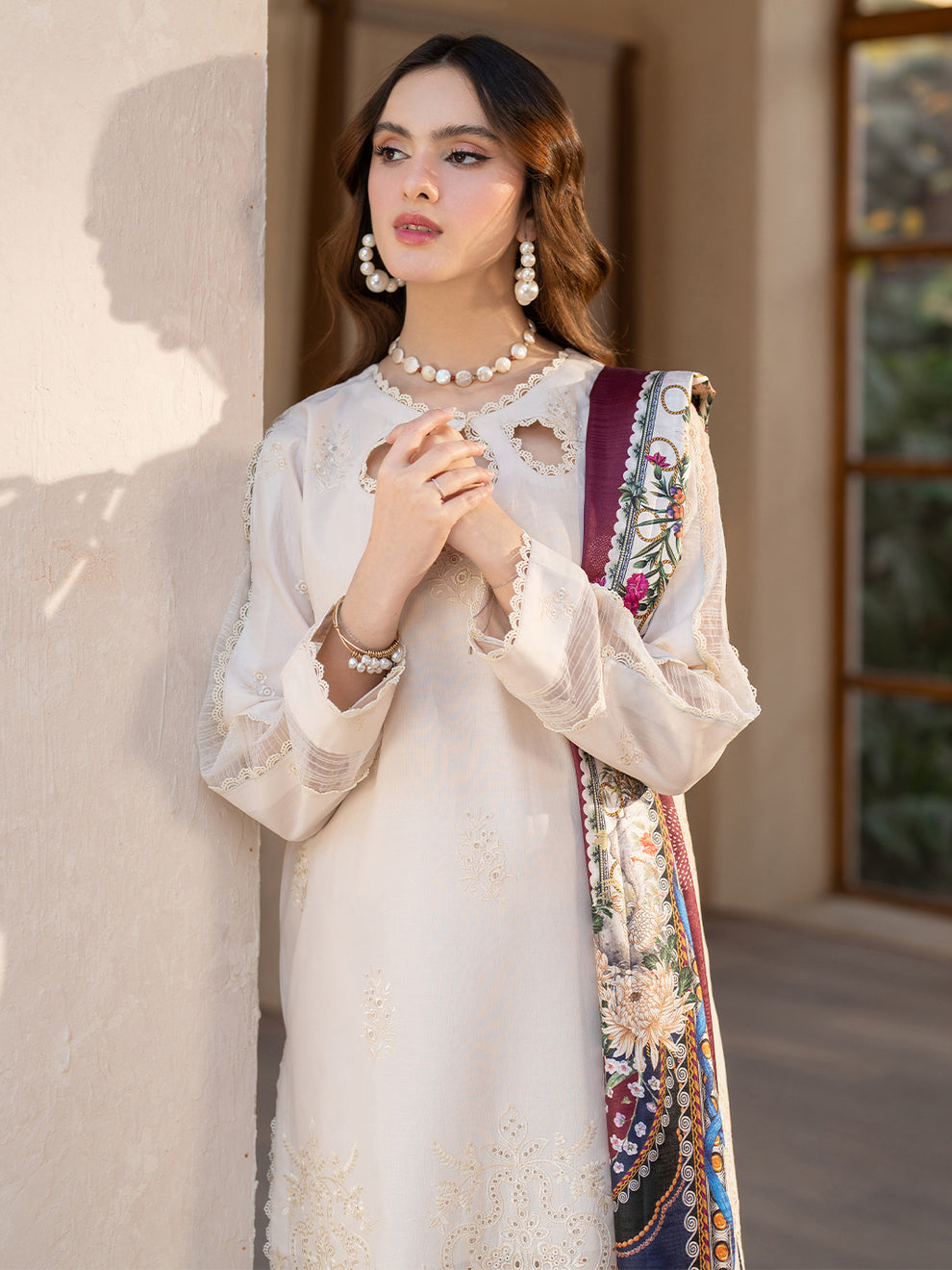 SL - 04 B | 3 PC Embroidered Lawn