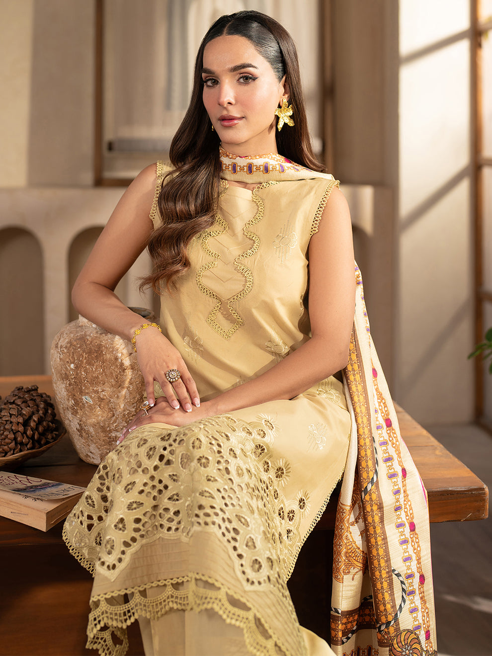 SL - 06 B | 3 PC Embroidered Lawn