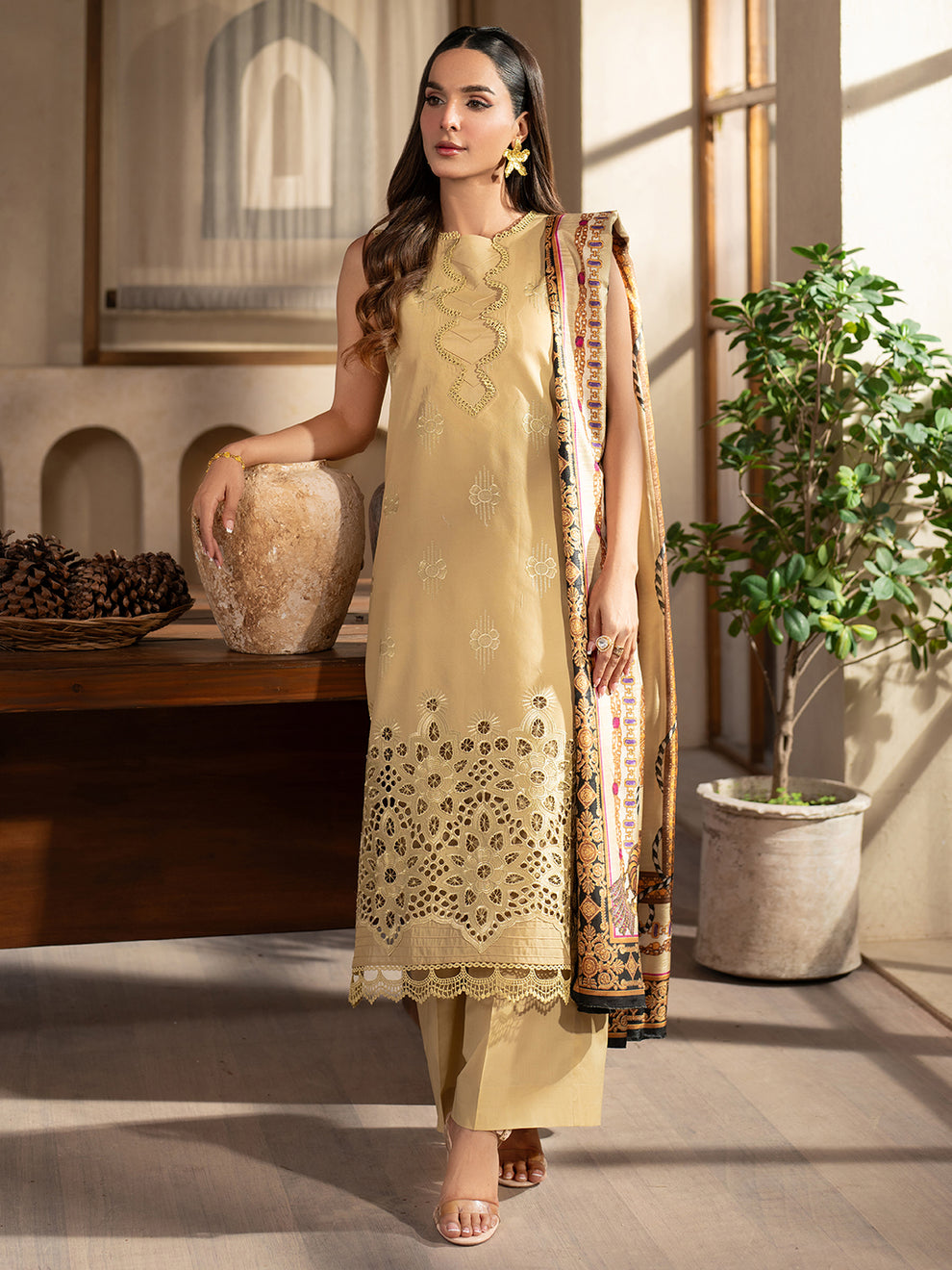 SL - 06 B | 3 PC Embroidered Lawn