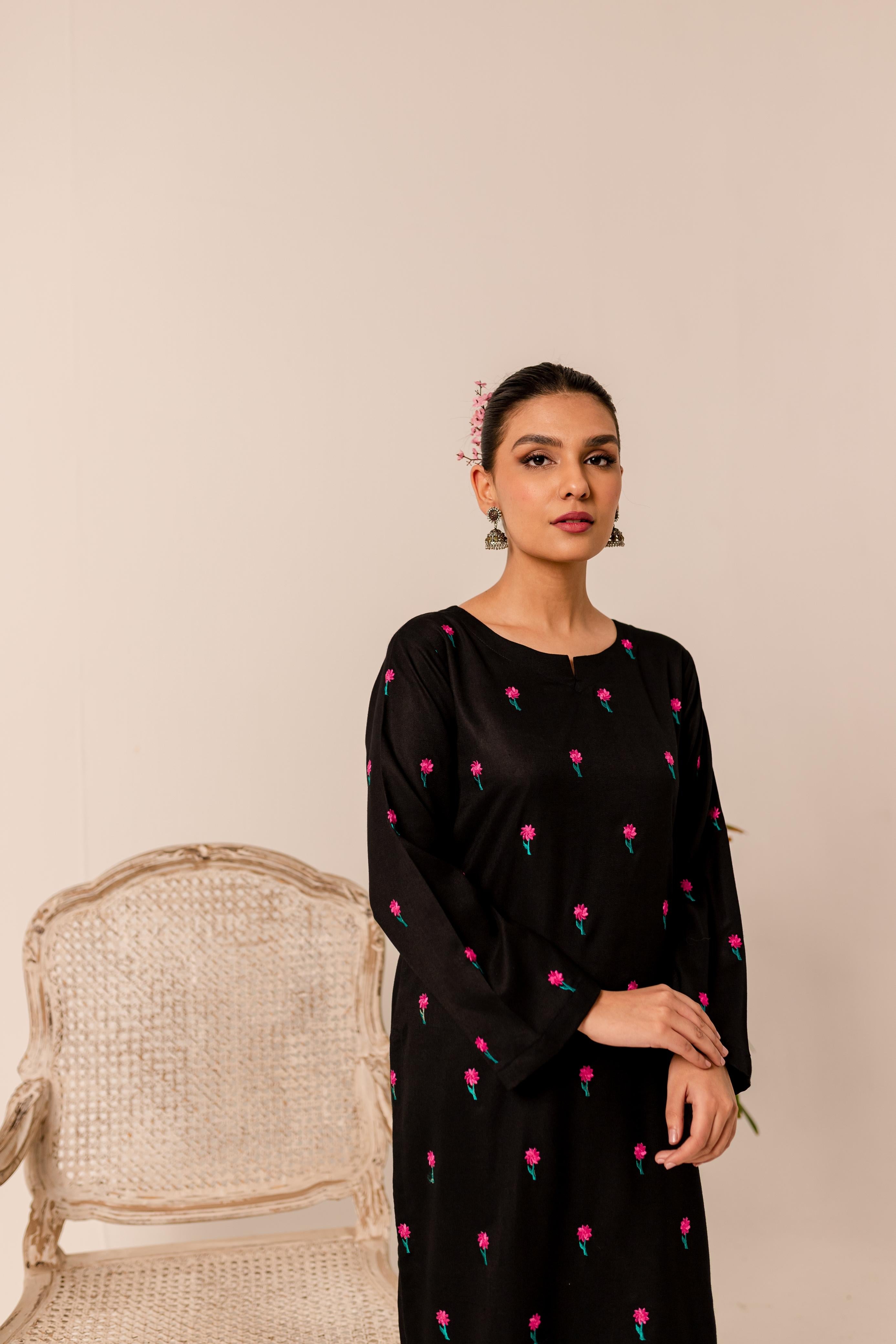 2PC Embroidered Dress-BP14
