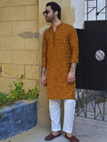 Mustard Embroidered Kurta Trouser for Weddings