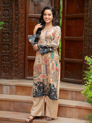 Rukhsaar | 2 Piece | Printed | Beige