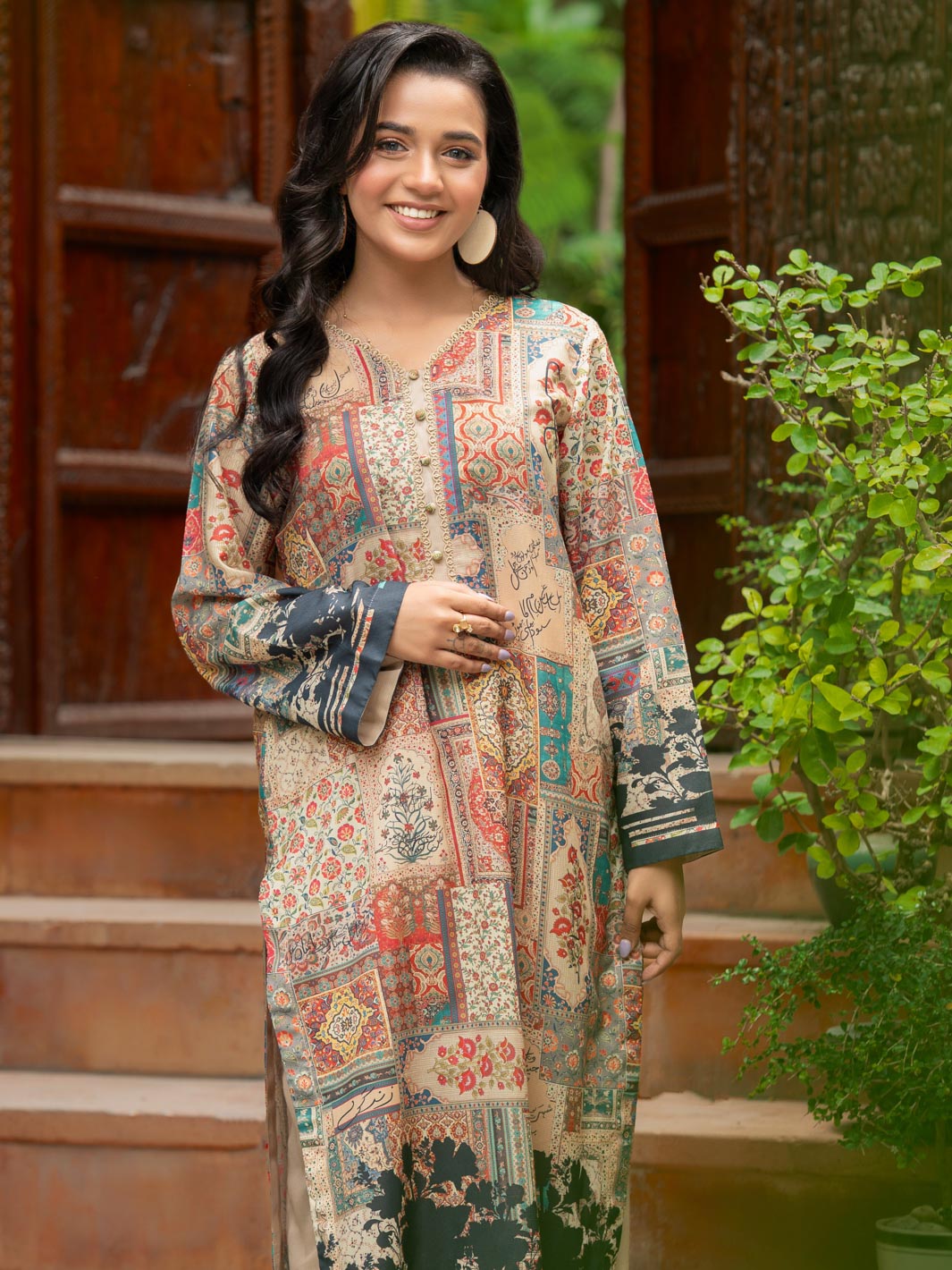 Rukhsaar | 2 Piece | Printed | Beige