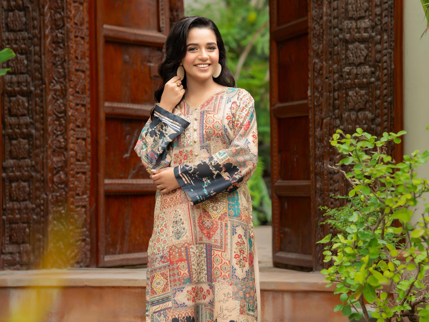 Rukhsaar | 2 Piece | Printed | Beige