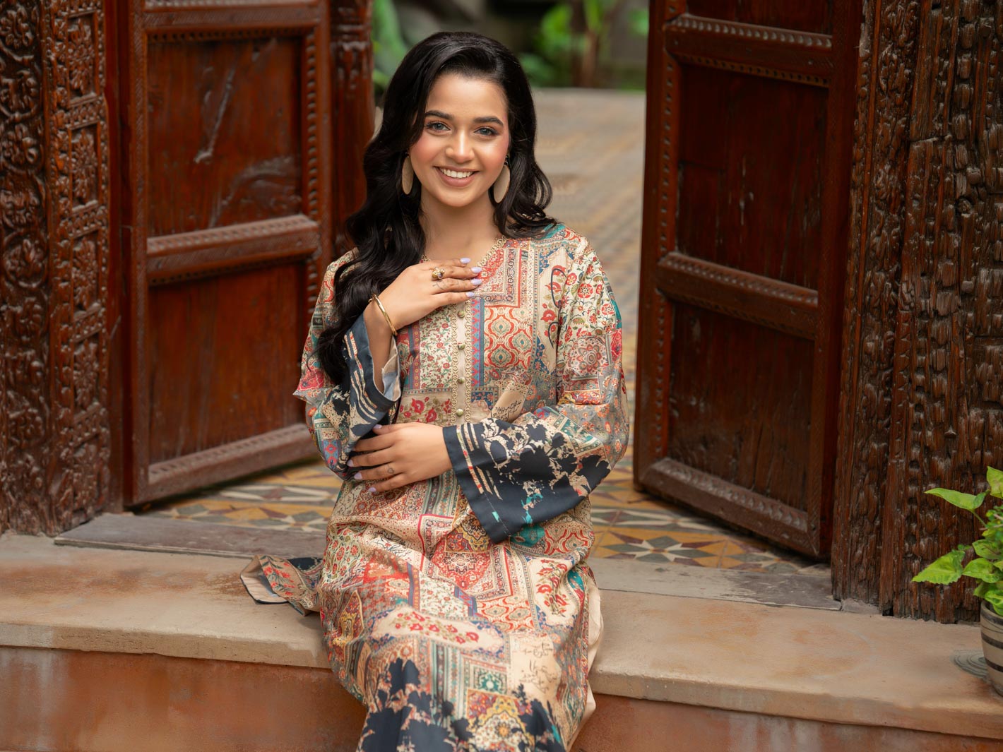 Rukhsaar | 2 Piece | Printed | Beige