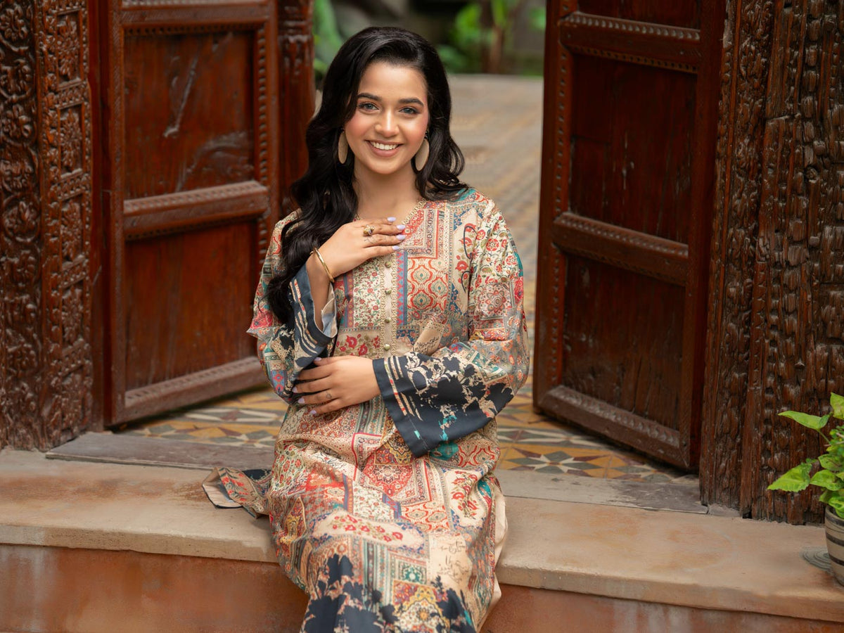 Rukhsaar | 2 Piece | Printed | Beige