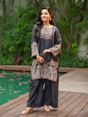 Noor e Shab | 2 Piece | Printed | Black