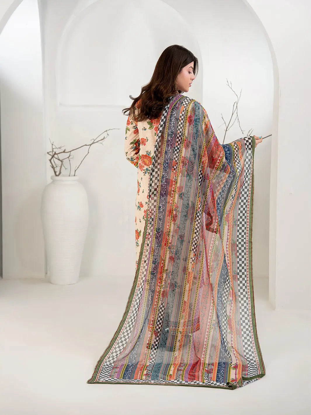 Gul Bahar | 3 Piece | Printed | Peach Tngmdstore