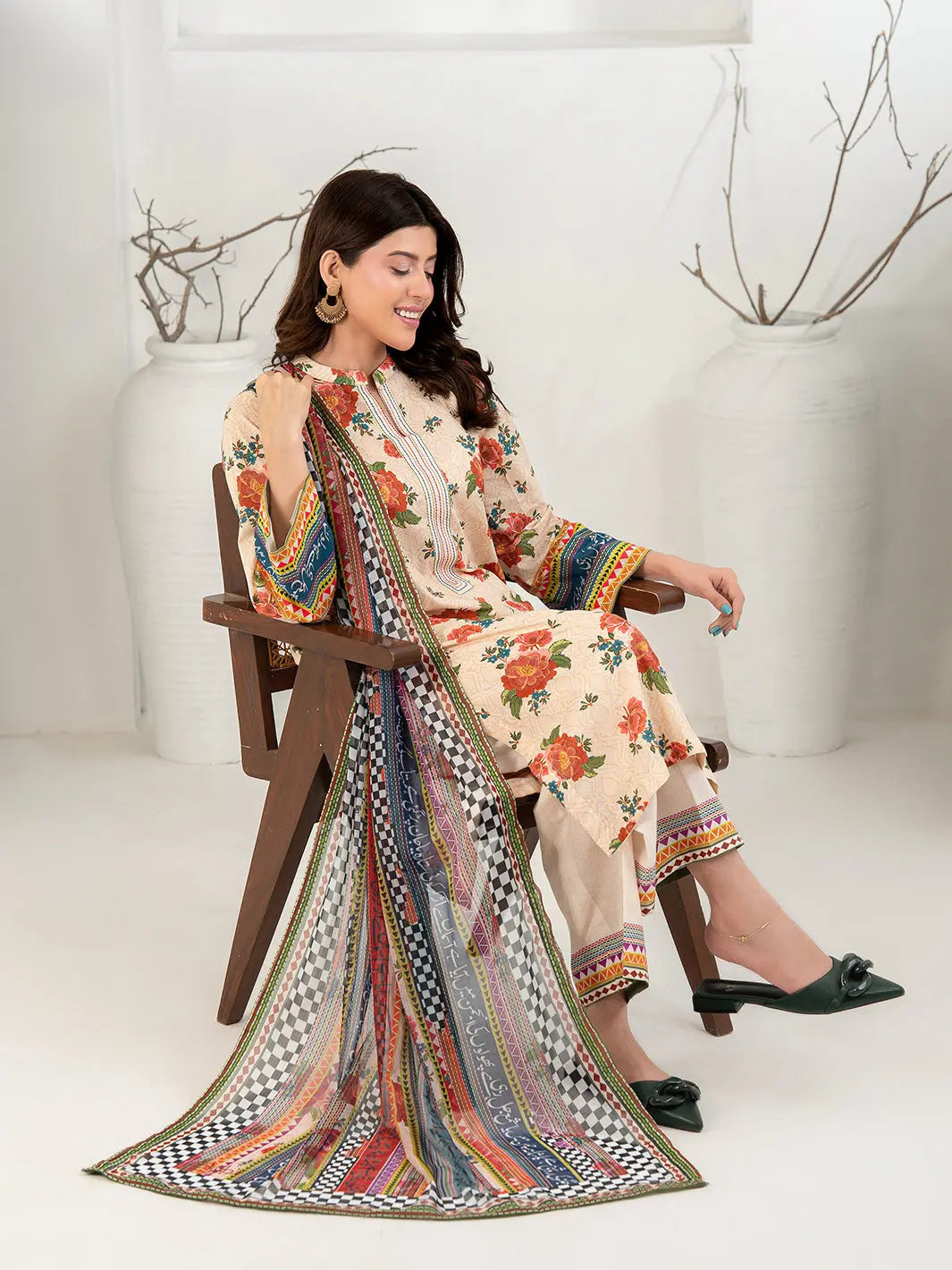 Gul Bahar | 3 Piece | Printed | Peach Tngmdstore