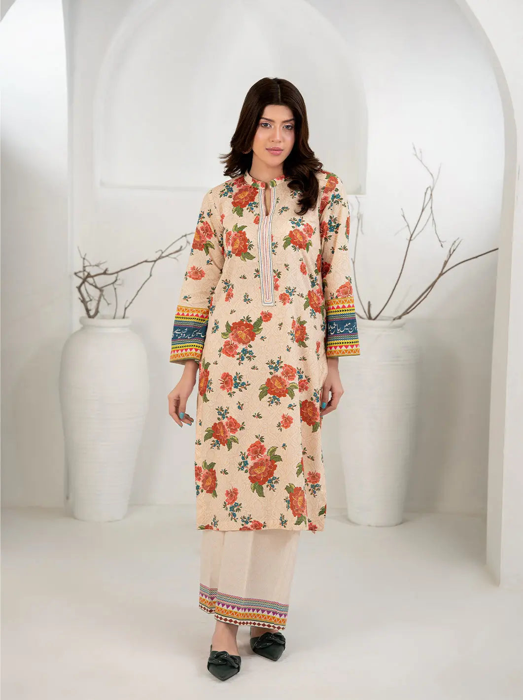 Gul Bahar | 3 Piece | Printed | Peach Tngmdstore