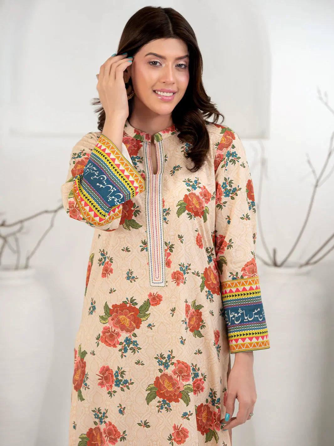 Gul Bahar | 3 Piece | Printed | Peach Tngmdstore