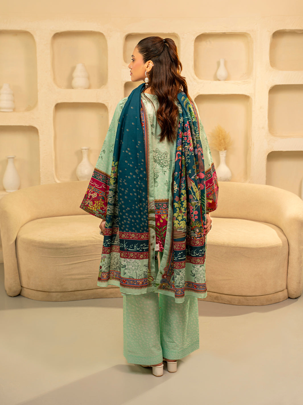 Phool Odhni Teal