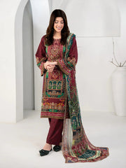 Gulposh | 3 Piece | Printed | Maroon Tngmdstore