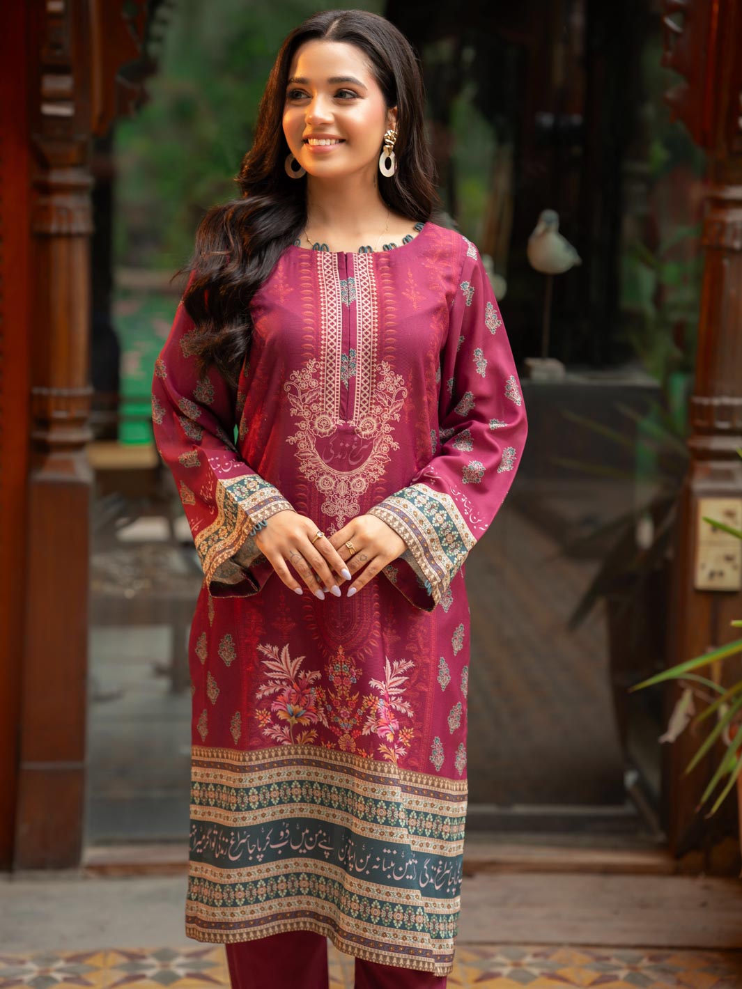 Zareen | 2 Piece |Printed | Maroon
