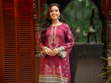 Zareen | 2 Piece |Printed | Maroon Tngmdstore