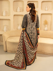 Ikat Dot Odhni Black