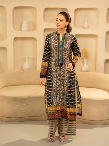 Ikat Dot | Pure Lawn | 2 Piece | Black