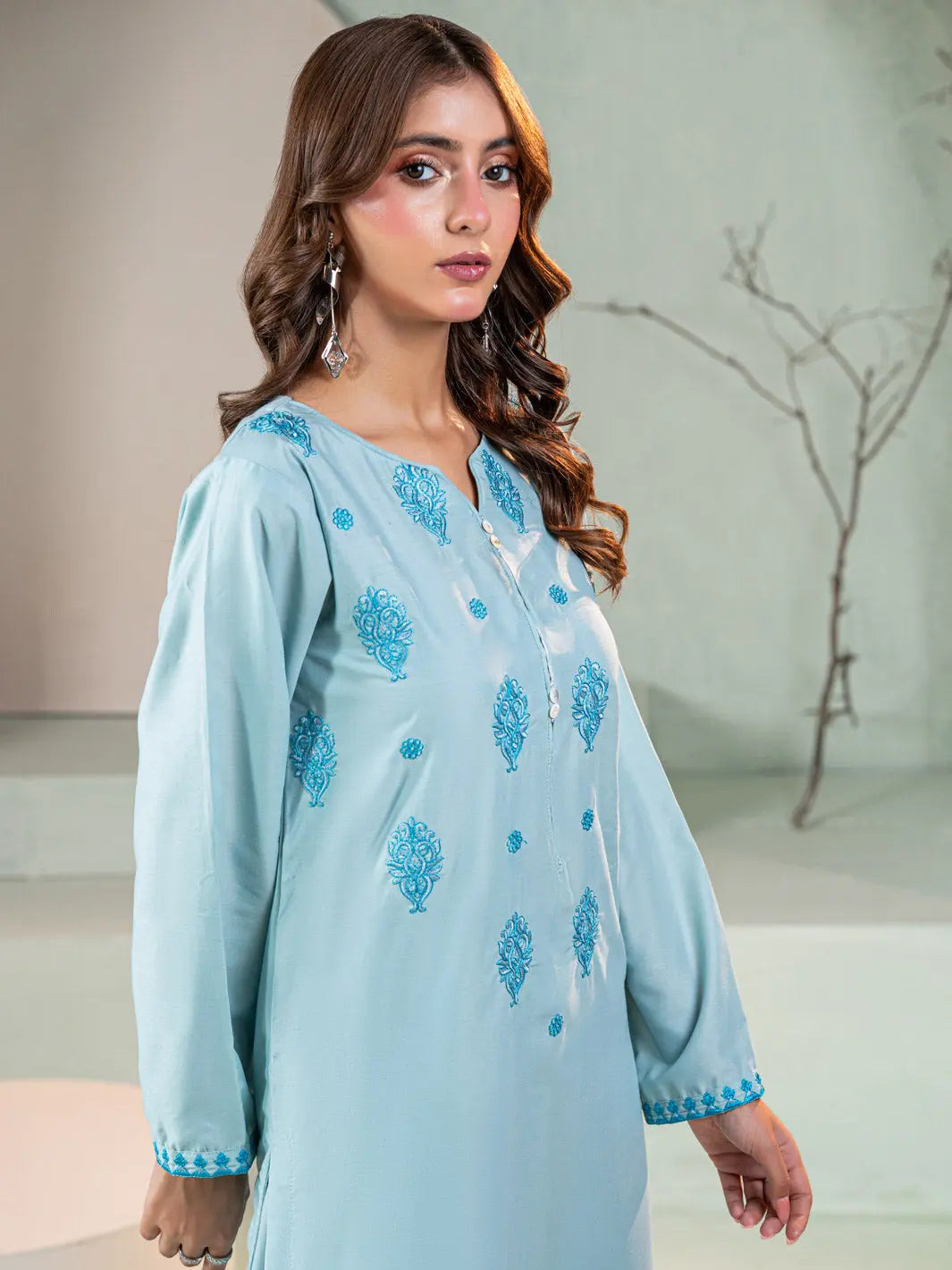 Afrozeh | Co-Ord Set | Aqua Blue Tngmdstore