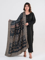 Taj Mahal Shawl Black