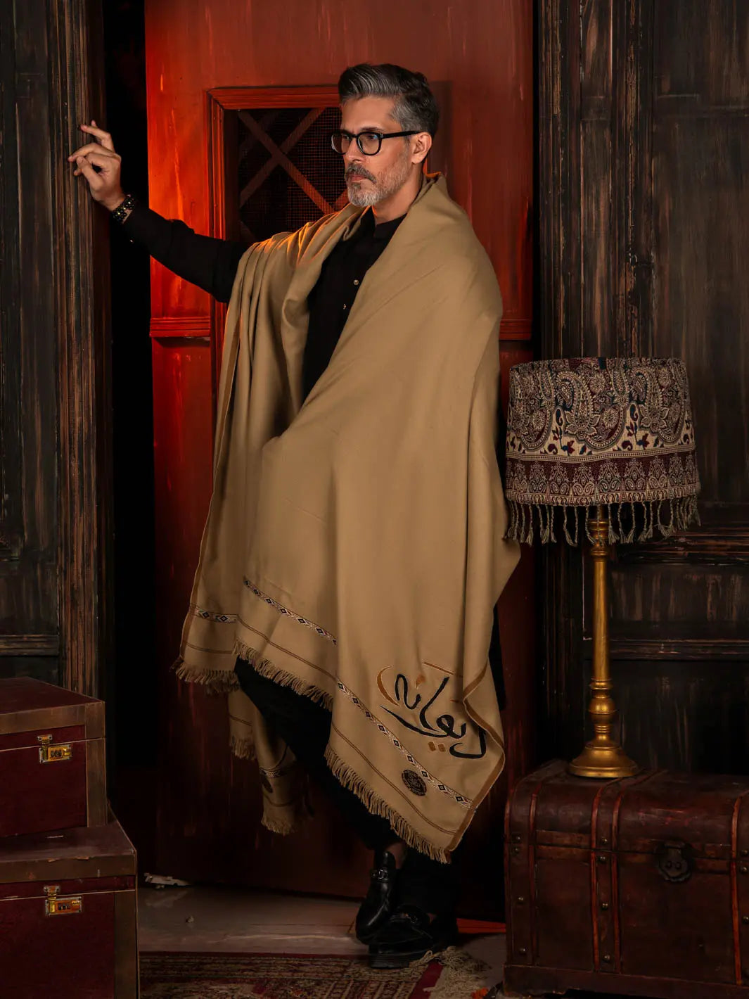Deewana Shawl | Embroidered | Camel TNG by MD