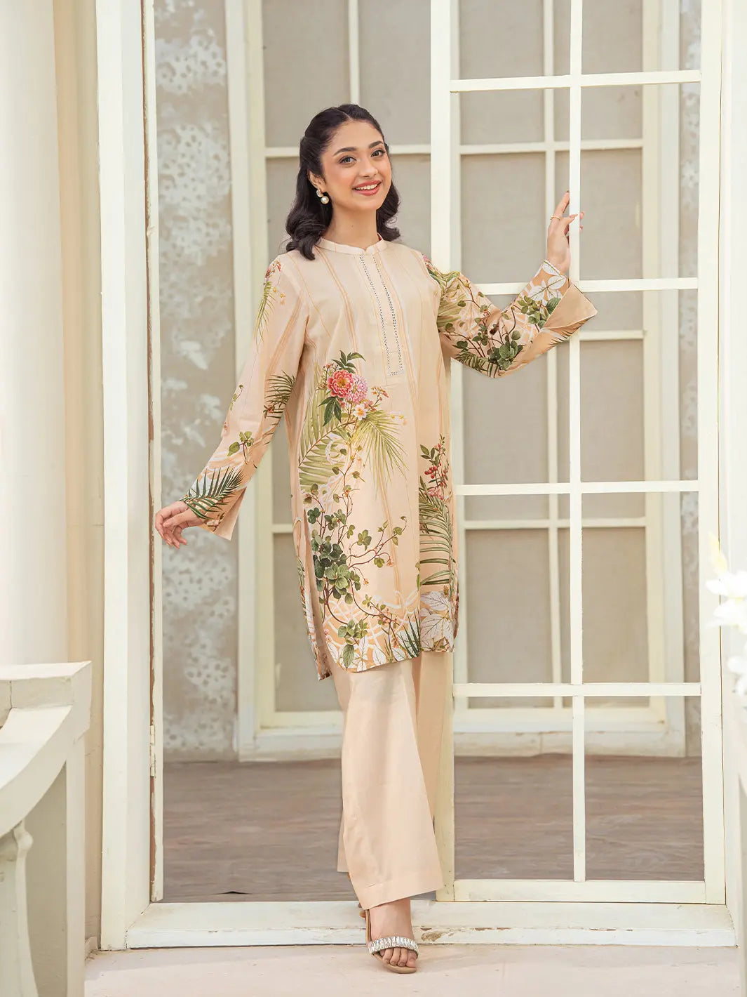 Shajar | 2 Piece | Printed | Beige Tngmdstore