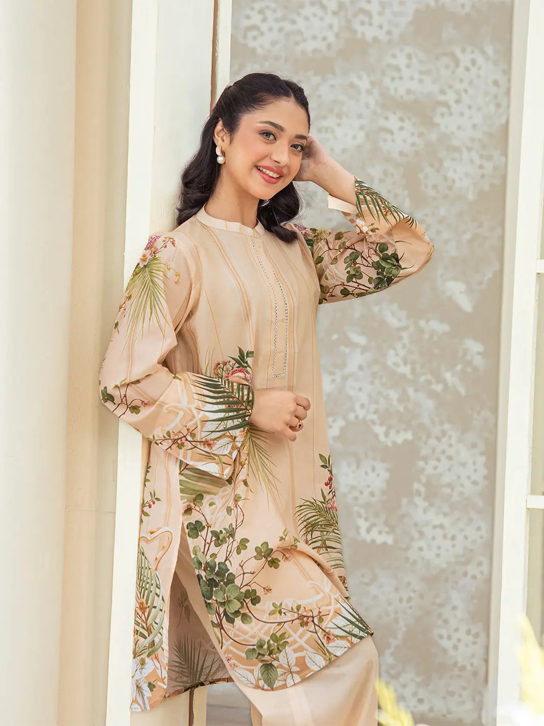 Shajar | 2 Piece | Printed | Beige Tngmdstore