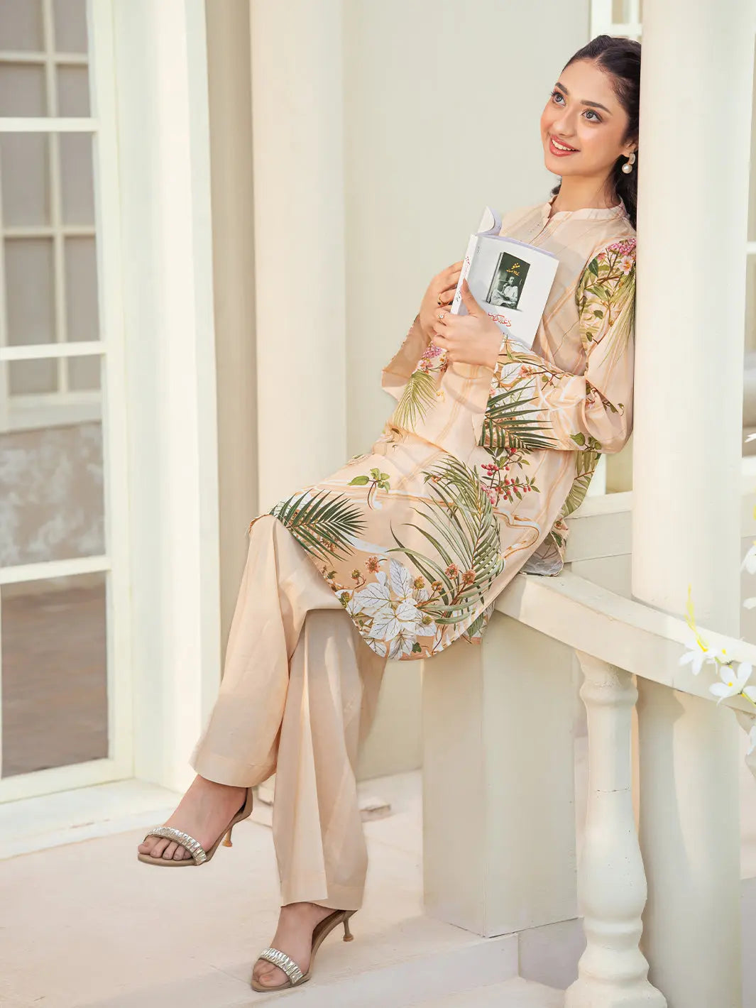 Shajar | 2 Piece | Printed | Beige Tngmdstore