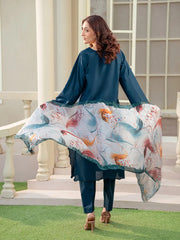 Rang jaa Silk Stole (Green Multi) Tngmdstore