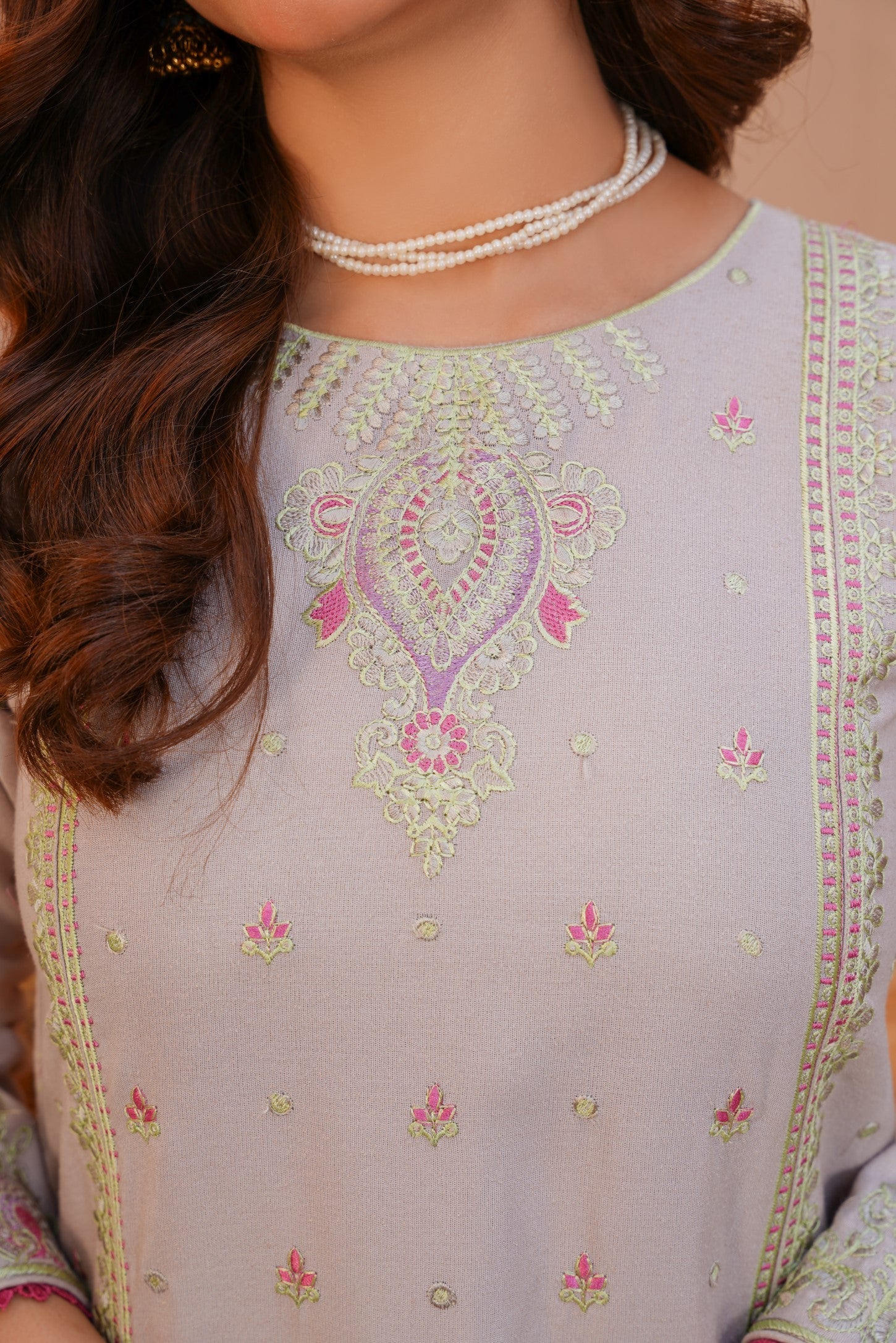 3 PC - Embroidered Karandi Pret