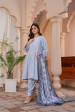 3 PC - Embroidered Karandi Pret