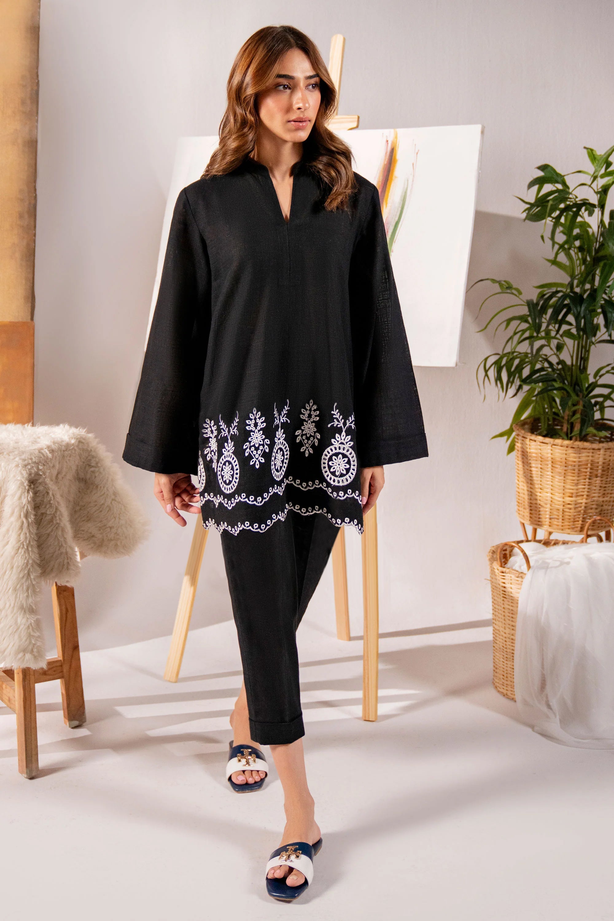 Emine - 2Pc Embroidered