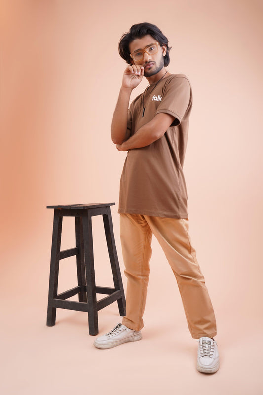 Short Sleeve T-Shirt Brown Color