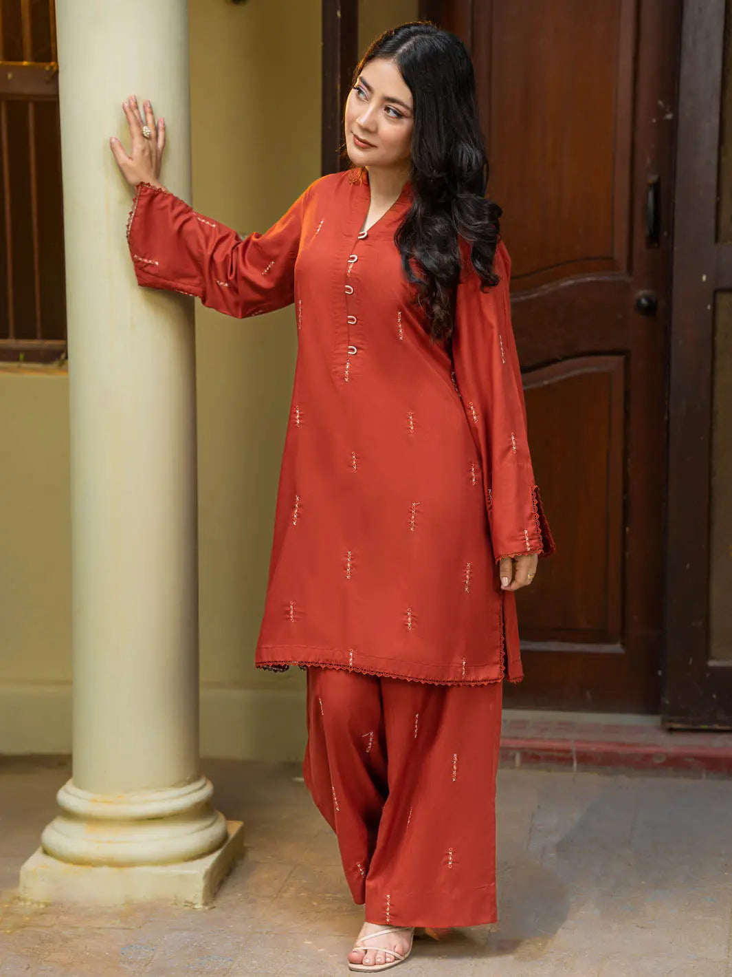 Nafeesa | Co-Ord Set | Rust Tngmdstore