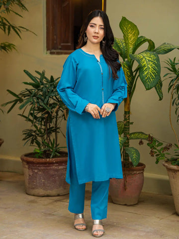 Aasmaan | Co-Ord Set | Turquoise Blue Tngmdstore