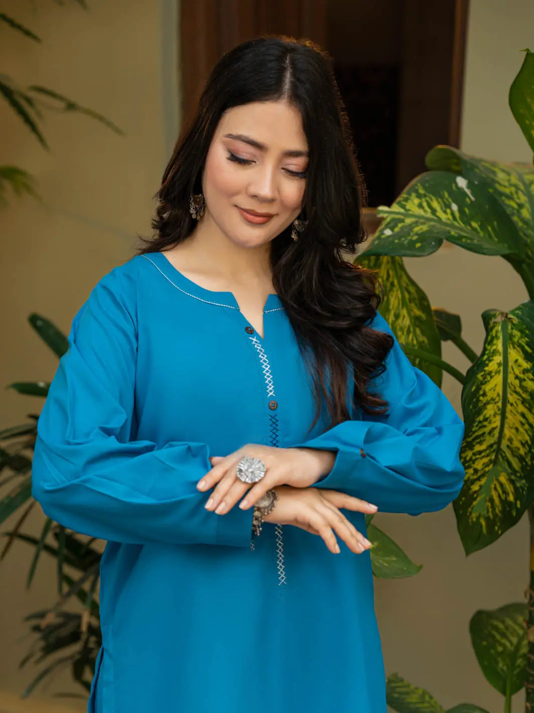 Aasmaan | Co-Ord Set | Turquoise Blue Tngmdstore