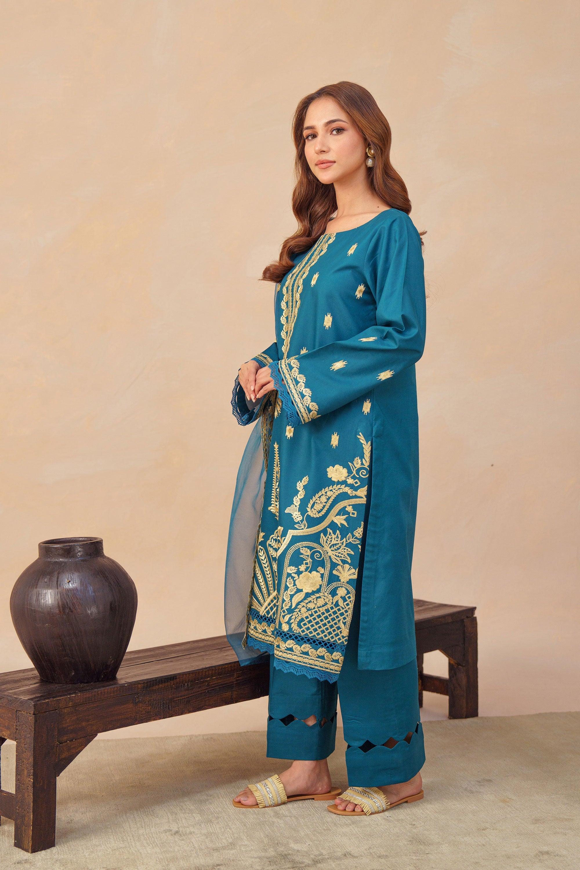 Esra-3Pc Embroidered