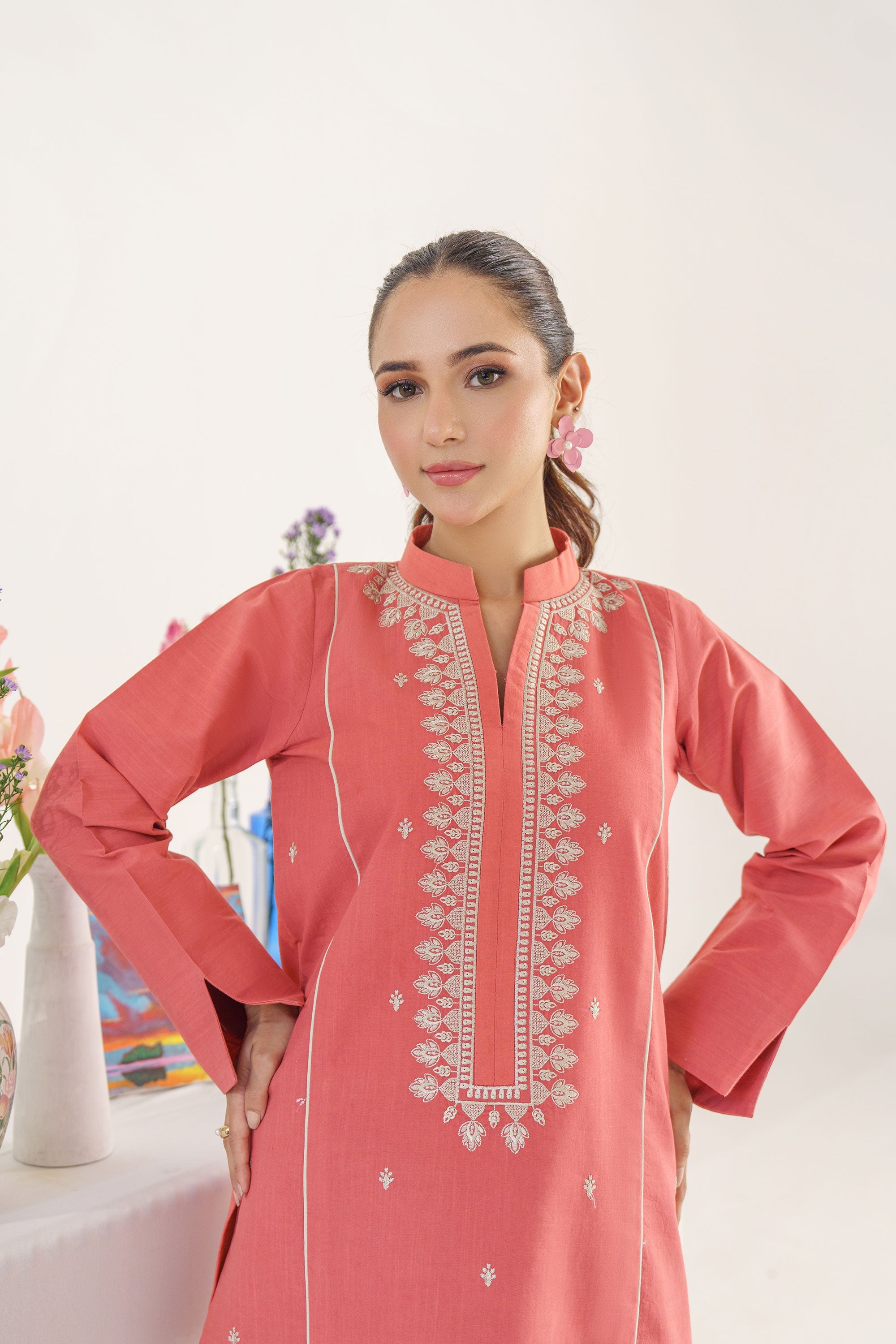 Melek-3Pc Embroidered