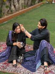Jaun Elia Stole (Voilet Blue)