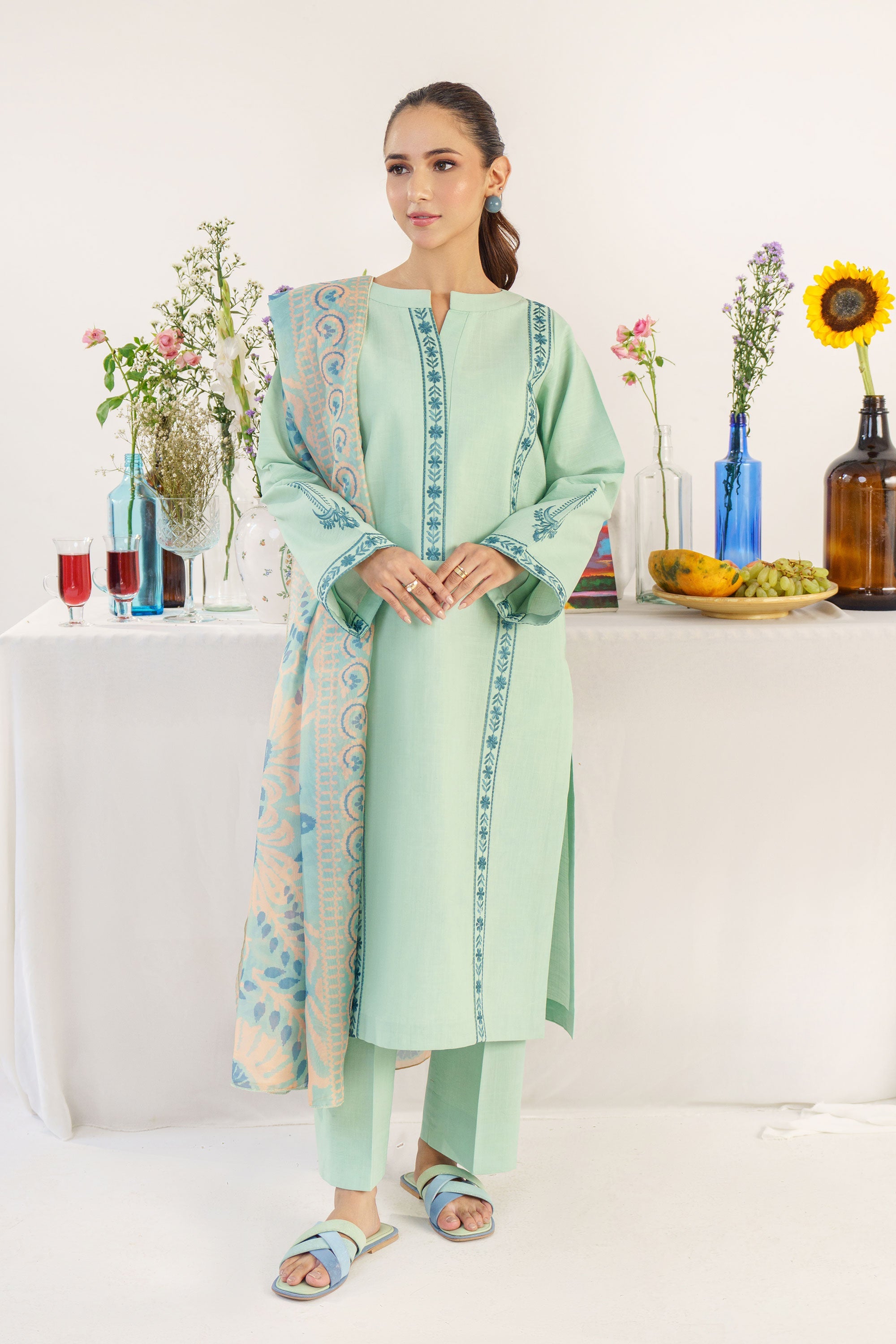 Melis-3Pc Embroidered