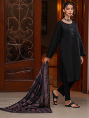 Ajrak Batik Silk Odhni (Red-Black)