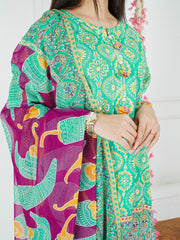 Kanwal Stitched 3 Pc (Sea Green)
