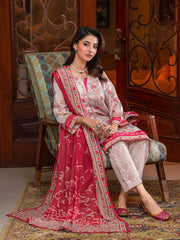 Noor Stitched 3 Pc (Beige)