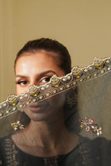 Charcoal Dupatta