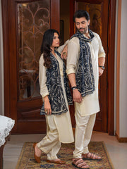 Doodle Art Stole (Black)