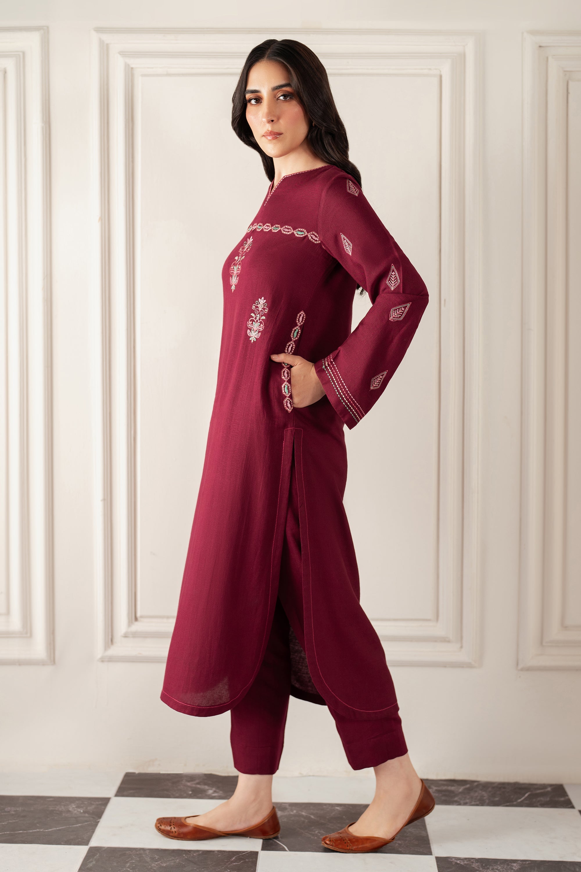 Alura - 2Pc Embroidered Suit