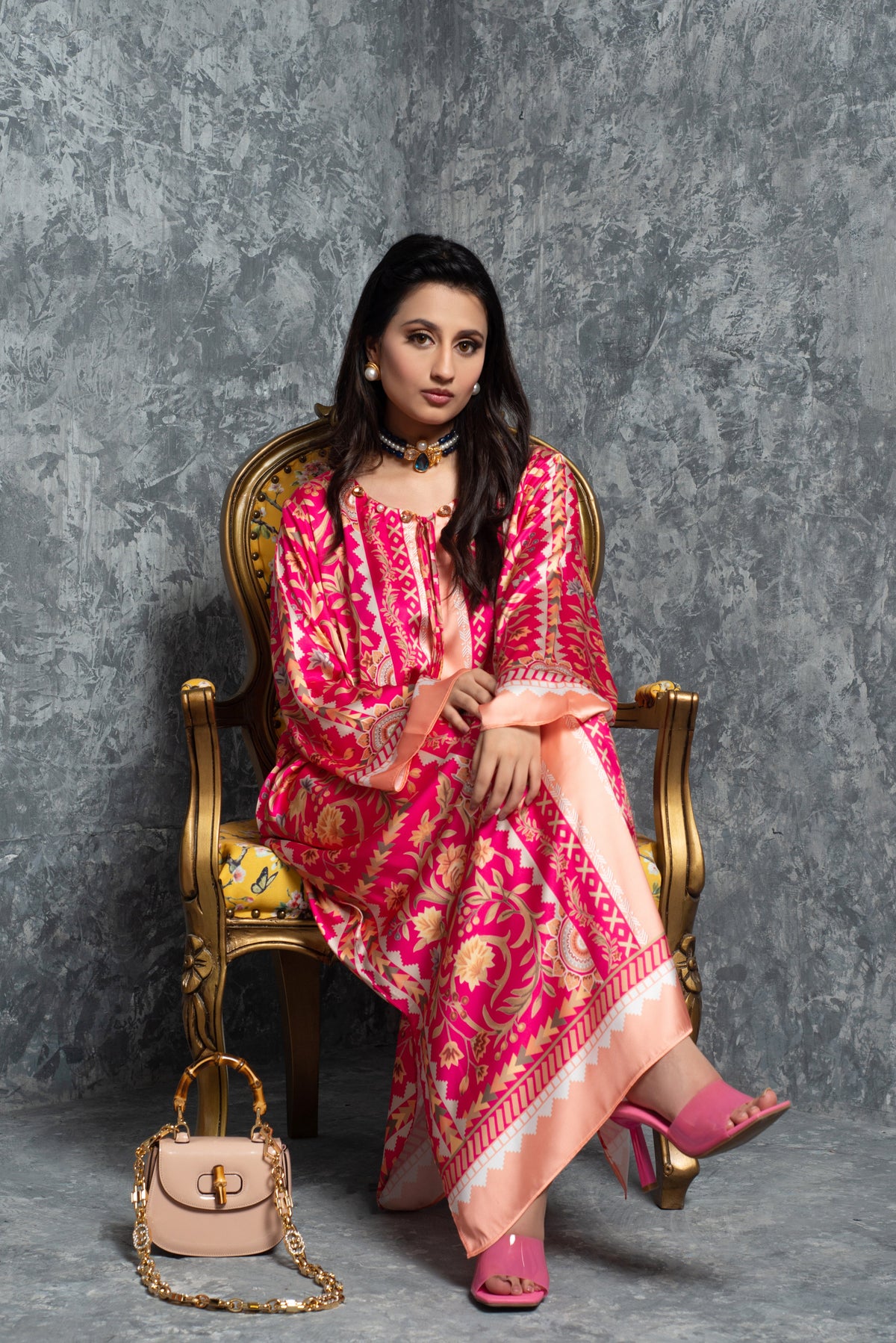 HOT PINK KAFTAN