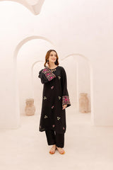 2PC Embroidered Dress - 1083