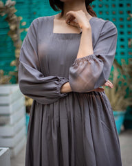 Charcoal Grey Long Frock